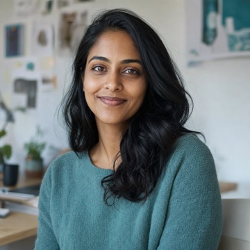 Generated portrait of Maya Patel
